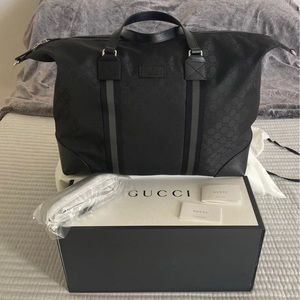 Gucci Black Nylon Dufflebag
